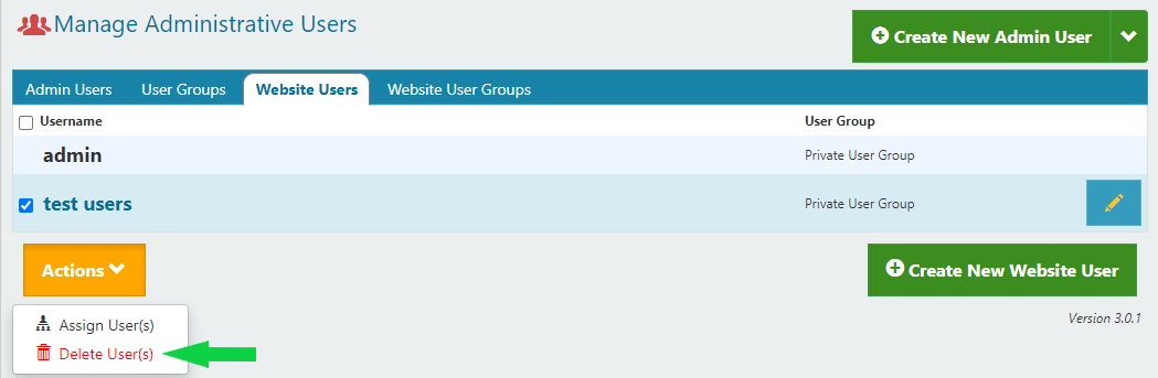 website users del pic