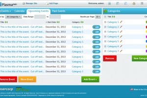 Screenshot of Upcoming Events List in Event Calendar Module for iPlasmaCMS2