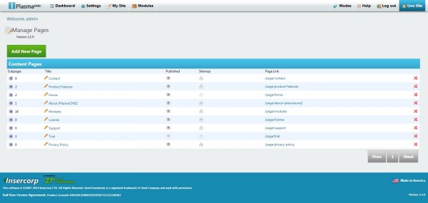 Our New Manage Pages Interface