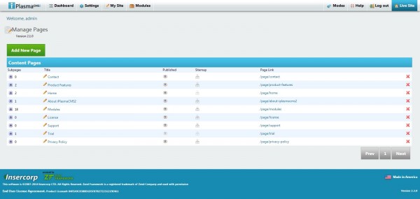 Our New Manage Pages Interface Our New Manage Pages Interface