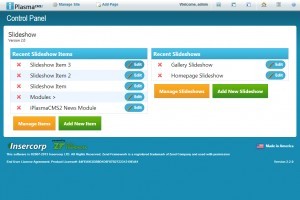 Screenshot of Slideshow Module Dashboard