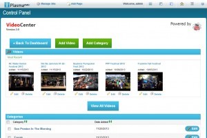 Screenshot of VideoCenter Module Dashboard
